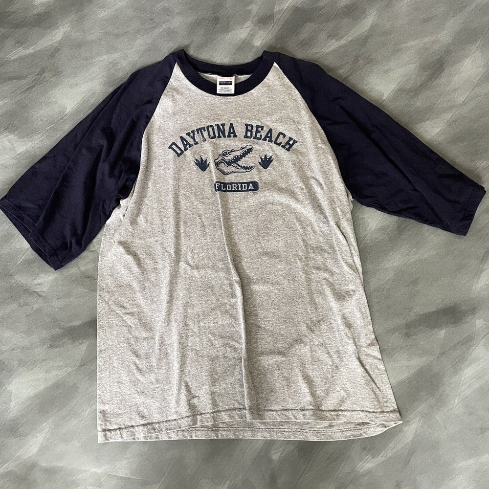 Women’s Daytona Beach Florida Raglan Baseball Shirt Large